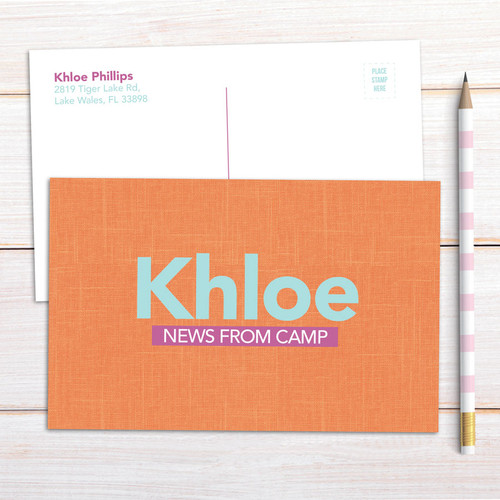 Linen Orange Style Postcards