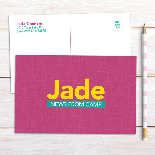 Linen Fuschia Style Postcards