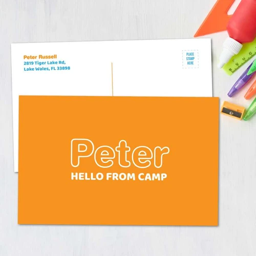 Modern Orange Postcards