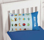 Sweet Animal Chart - Blue Pillowcase Cover