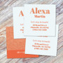Glitter Orange Name Calling Cards