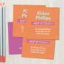 Linen Orange Camp Calling Cards
