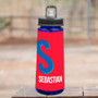 Double Initial Red Sports Water Bottle