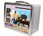 A Girl Crunching Numbers Metal Lunchbox