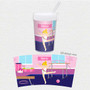 Spark & Spark Cute Gymnast Girl Toddler Cup, featuring a colorful design with a gymnast girl performing a split on gym equipment, personalized with the name Elena.