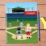 Spark & Spark Home Run Kids Notebook, children's baseball-themed notebook with colorful illustrations of kids playing baseball on the cover.