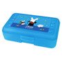 Spark & Spark Cute Magician Boy Personalized Pencil Box, blue plastic pencil case with magician bunny illustration and personalized name 'Oliver'.