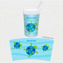 Swimming Blue Turtle Toddler Cup