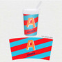 Brilliant Initial Red Toddler Cup
