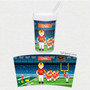 Spark & Spark Touchdown Toddler Cup, themed sports stadium cup with football player and scoreboard design.