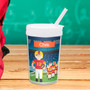 Spark & Spark Touchdown Toddler Cup, personalized sports-themed cup with a football player graphic and a name label for toddlers.