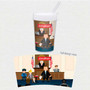 Spark & Spark Legally Correct Boy Toddler Cup with cartoon courtroom scene design featuring a judge, lawyer, and law enforcement characters.