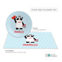 Panda and Hearts Kids Plates