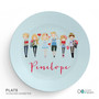 Group of Love Kids Plates