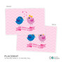 Spark & Spark Sweet & Cute Birds Kids Placemat, pink with cartoon bird design and personalized name Jennyfer