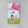 Spark & Spark Sweet Little Princess Sherpa Blanket, colorful children's blanket featuring a princess and castle design with personalized name 'Stephani'.