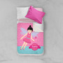 Spark & Spark Fairy Girl Sherpa Blanket, pink and blue blanket featuring a fairy girl with wings and a wand with the name Sophia.
