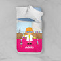 Cute Scientist Girl Sherpa Blanket