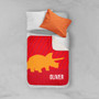 Dino and Me - Red Sherpa Blanket