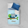 Owl be Yours Blue Sherpa Blanket