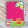 SparkGreetings® Modern Blooms Writing Journal, colorful floral design with a pink, green, and yellow cover and personalized with the name Melissa.