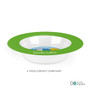Spark & Spark Llama Land Custom Plate for Girls, round white ceramic plate with a green dotted border and a colorful llama illustration in the center, personalized with the name Gabriela