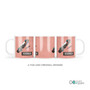 Spark & Spark Urban Skate Pink Custom Plate for Girls, three white ceramic mugs with pink skateboarding design and the name Veronica printed on them.