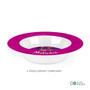 Spark & Spark Ready for Art Girl Custom Plate for Girls, white plate with pink rim and colorful artistic design with name Melani written on it.