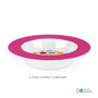 Spark & Spark Macaron Party Kids Bowl, pink and white children's bowl with colorful macarons design at the center.