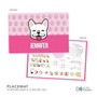 Spark & Spark Sweet Pink Pup Kids Bowl, pink and white bowl with a cute dog face and personalized name Jennifer, designed for children.