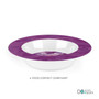 Spark & Spark Purple Camouflage Kids Bowl, a children's bowl with a purple camouflage patterned rim and white interior, designed for kids' meals.