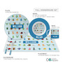 Spark & Spark Animal ABC Blue Personalized Boys Plate, featuring colorful animal illustrations and a customizable name 'William' in the center.