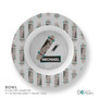 Spark & Spark Urban Skate Grey Personalized Boys Plate, round plate featuring a skateboard design and the name Michael, with a diameter of 8.5 inches.