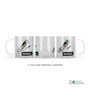 Spark & Spark Urban Skate Grey Personalized Boys Plate, three white mugs with skateboarding design and the name Michael printed on them.