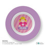 Spark & Spark Bubblegum Girl Custom Placemat for Girls, pink and purple girl-themed placemat with a cartoon girl and the name Melanie.