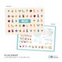 Spark & Spark Animal ABC Beige Kids Placemat, educational kids' placemat featuring colorful animal illustrations and alphabet letters.