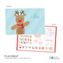 Sweet Reindeer - Blue Kids Placemat