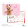Sweet Reindeer - Pink Kids Placemat