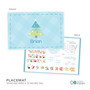 Modern Xmas Tree - Blue Kids Placemat