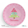 Modern Xmas Tree - Pink Kids Placemat