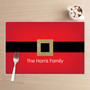Shiny Santa's Belt Buckle Holiday Placemat