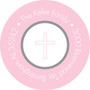 Pink Frame Squares Round Return Address Labels