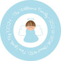 Boy Angel Swirls Address Return Labels