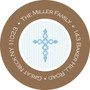 Delicate Stitch In Blue Round Address Labels