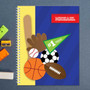 multiple sports personalized notebook for kids