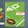 football field personalized notebook for kids