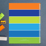 bold stripes personalized notebook for kids