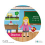Learning Time Custom Plate for Girls