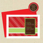 Shown with optional red envelope and matching return address label
