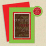 Shown with optional red envelope and matching return address label
